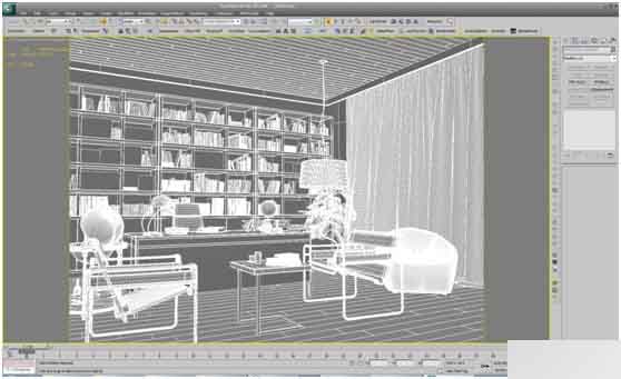 3DSAMX制作典雅书房 武林网 3DSMAX室内设计教程