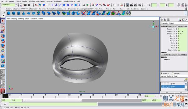 MAYA NURBS制作高精度生物模型详解 武林网 MAYA建模教程