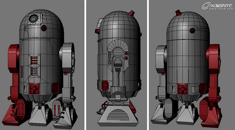 MAYA制作《星球大战》中的机器人R2D2 武林网 MAYA建模教程