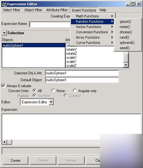 MAYA表达式动画之Functions 武林网 MAYA角色动画教程