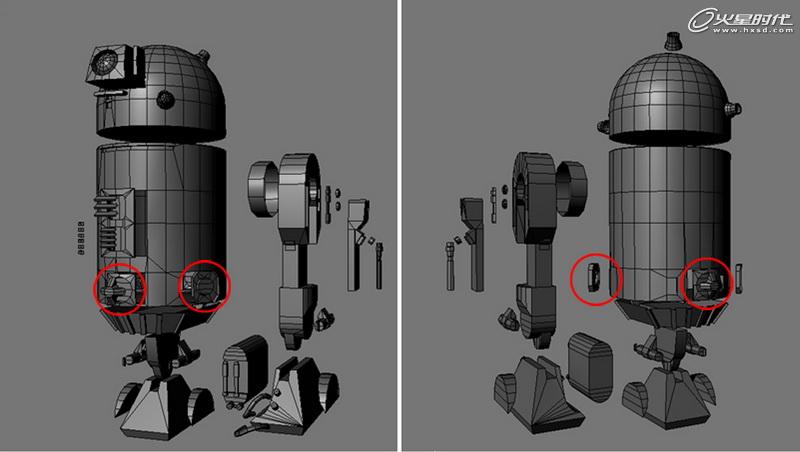 MAYA制作《星球大战》中的机器人R2D2 武林网 MAYA建模教程