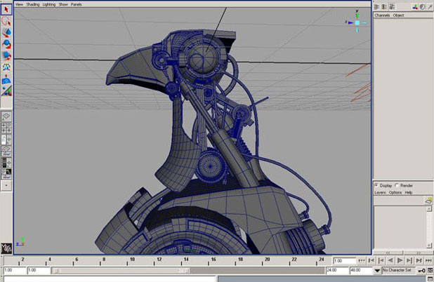 Maya制作卡通机械鸟 武林网 MAYA角色动画教程