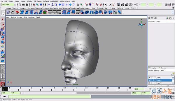 MAYA NURBS制作高精度生物模型详解 武林网 MAYA建模教程