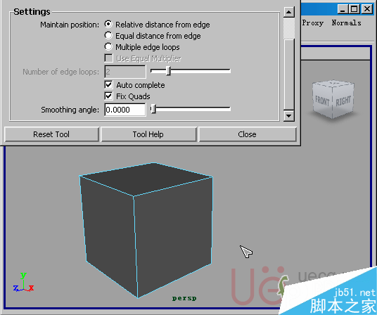 MAYA Polygons建模Edit Mesh命令集详解解释 武林网 MAYA建模教程28-insent-edge-loop-tool-relative-distance.gif