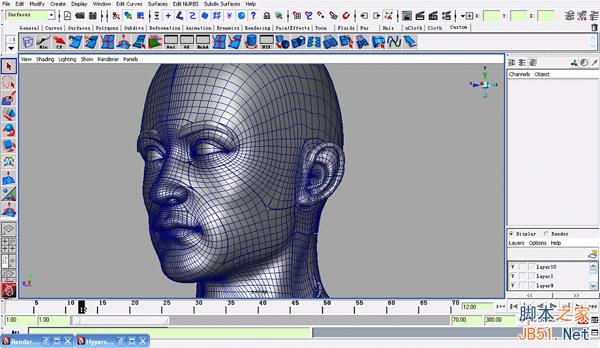 MAYA NURBS制作高精度生物模型详解 武林网 MAYA建模教程