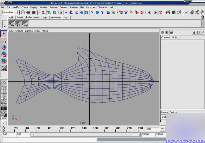 MAYA8.5粒子系统打造鱼群教程 武林网 MAYA角色动画教程