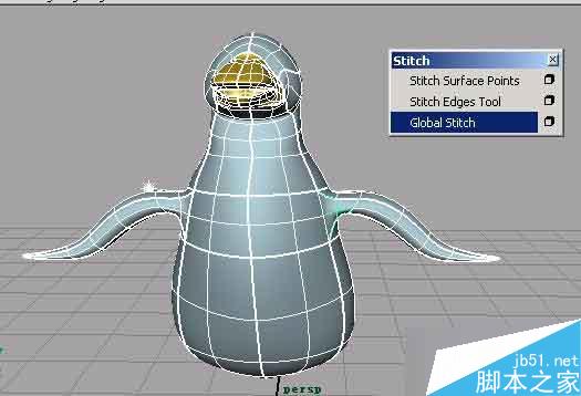 MAYA nurbs无缝建模打造一只企鹅 武林网 MAYA建模教程