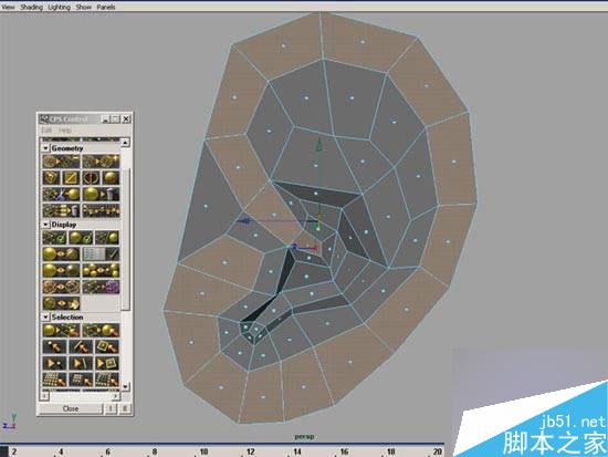 maya多边形建模人物耳朵 武林网 maya建模教程