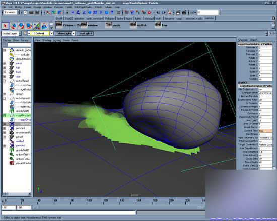 MAYA粒子系统打造粒子与物体碰撞时的效果 武林网 MAYA角色动画教程