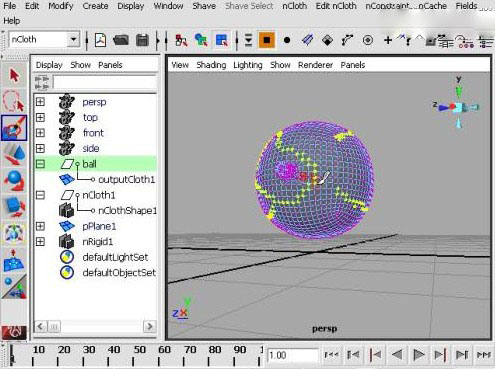 nCloth打造气球爆炸效果 武林网 MAYA动画教程