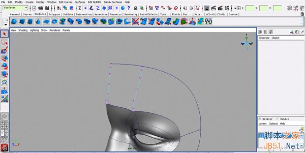 MAYA NURBS制作高精度生物模型详解 武林网 MAYA建模教程