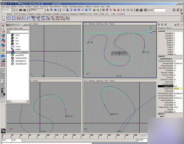 maya2008制作奇幻星璨特效教程 武林网 MAYA角色动画教程