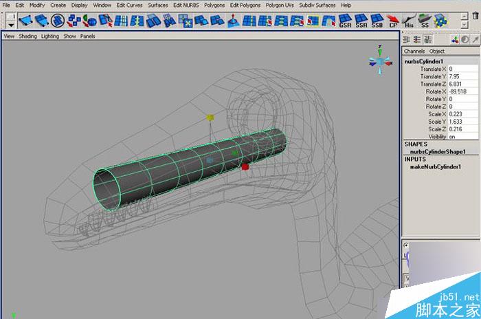 MAYA 7.0恐龙建模教程 武林网 MAYA建模教程