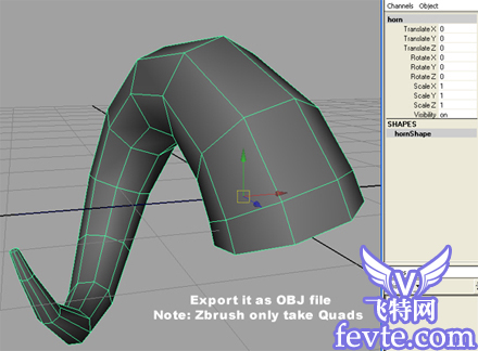 maya zbrush 号角建模步骤祥解 武林网 MAYA建模教程