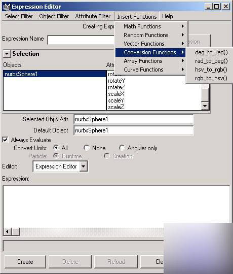 MAYA表达式动画之Functions 武林网 MAYA角色动画教程