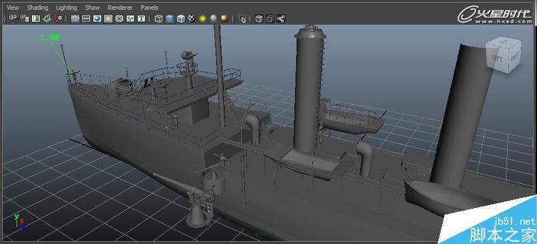 MAYA制作中山舰模型 武林网 MAYA建模教程