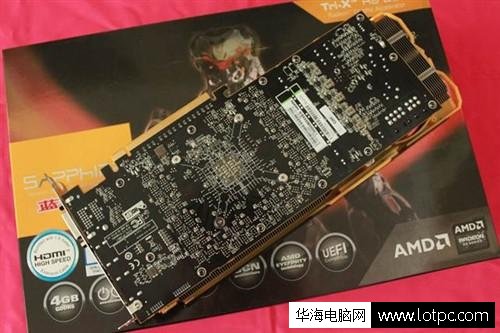 蓝宝石R9 290 4G D5 白金版背部