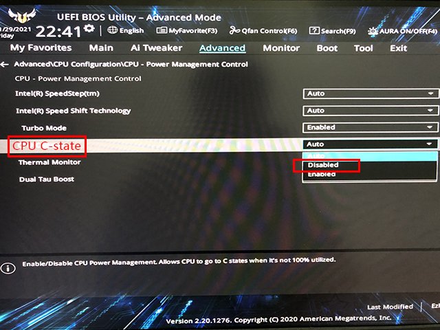 如何禁用C-State功能？关闭intel CPU的C-State省电模式方法