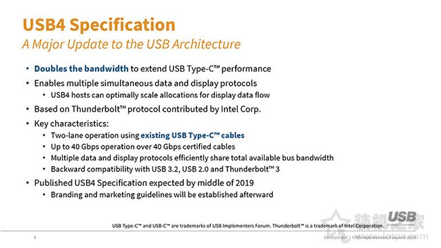 USB 4.0即将来到！将全力整合融合Thunderbolt 3的技术