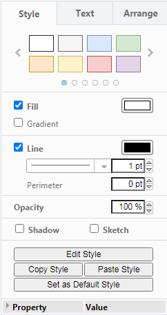 draw.io中图形的Style选项卡