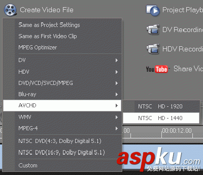 会声会影,视频编解码器,AVCHD