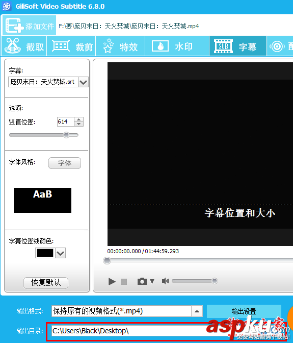 字幕,视频,GiliSoft,Video,Editor