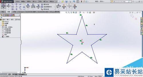 solidworks怎么绘制五角星？solidworks五角星制作教程