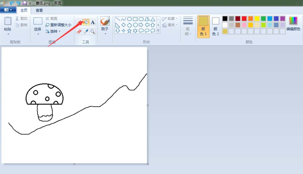 画图工具,简笔画,蘑菇