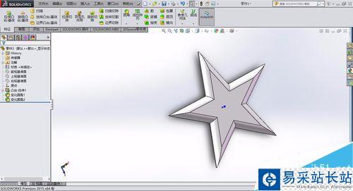 solidworks怎么绘制五角星？solidworks五角星制作教程