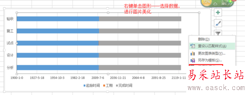 Excle2103制作甘特图