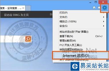 打开 Internet 选项