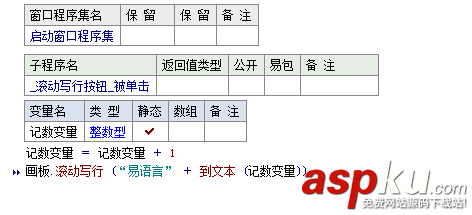 易语言,画板,滚动写行