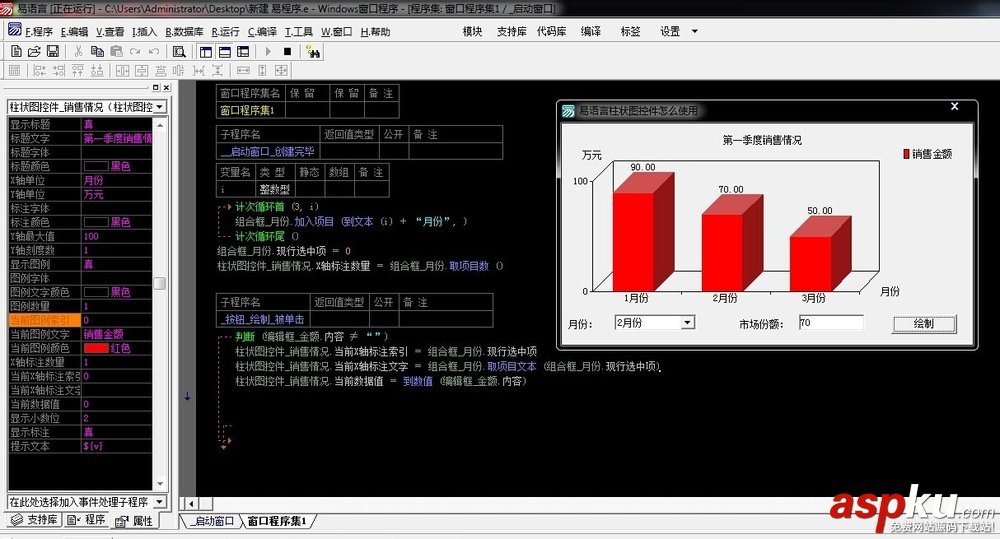 易语言,柱状图