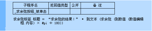 易语言,求余弦,命令