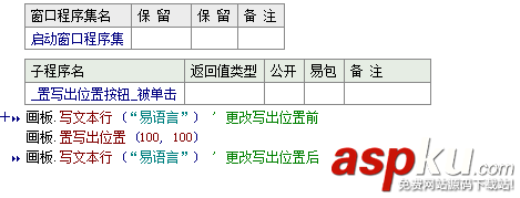 易语言,输出文本数据,位置