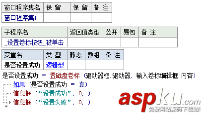 易语言,置磁盘卷标