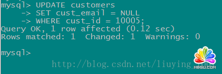 MySQL更新和删除