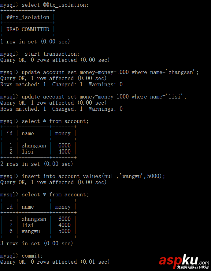 MySQL,事务