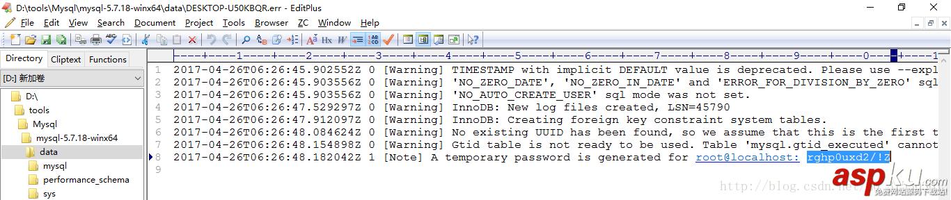 mysql5.7.18,mysql5.7,密码