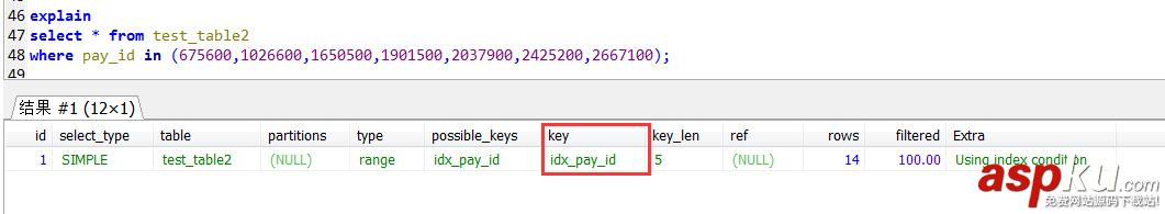 mysql,子查询,索引,mysql中in子查询