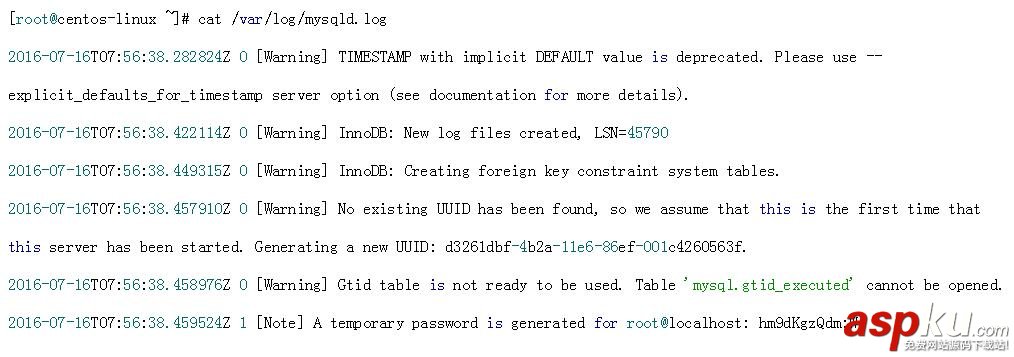 CentOS7,RPM,mysql5.7.13