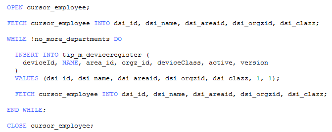 mysql,存储过程,遍历多表记录