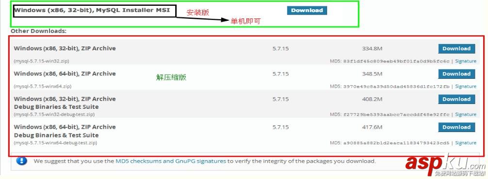 mysql5.7.15,mysql5.7