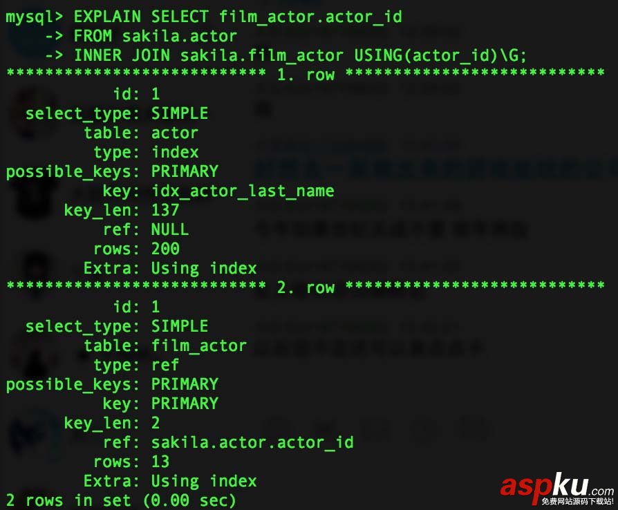 mysql,explain,命令,详解,explain的用法