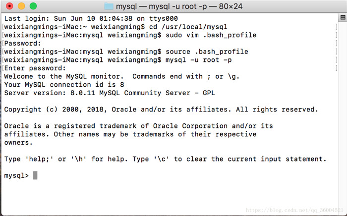 mysql,macos,安装,配置