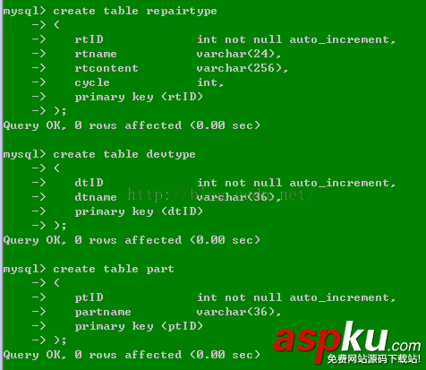 Mysql,设备管理信息系统,数据库