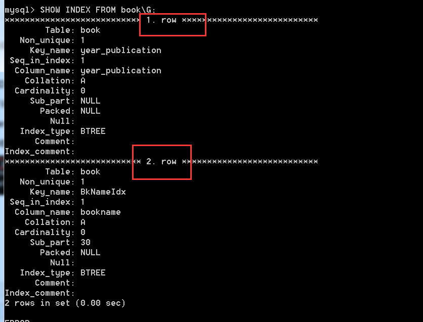 MySQL,索引