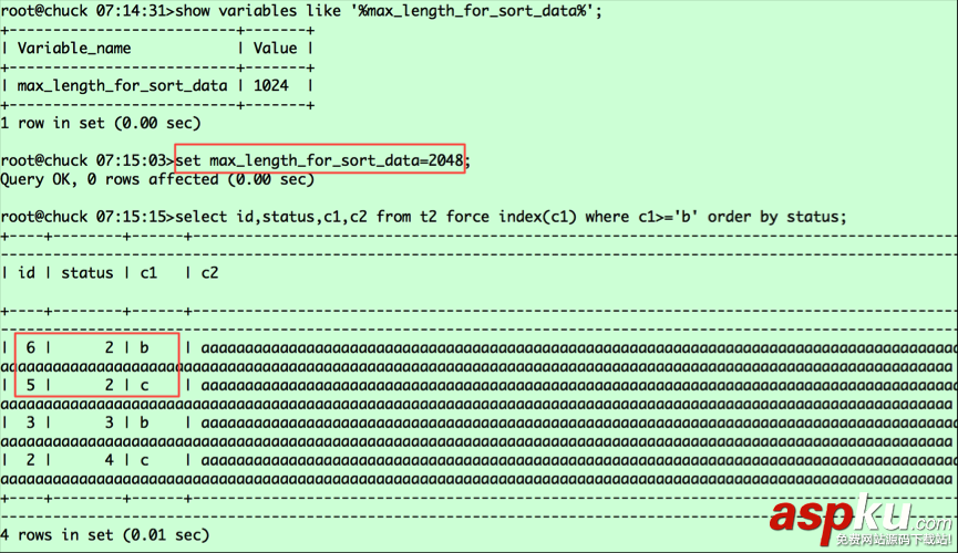 MySQL,排序原理