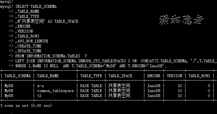 MySQL,InnoDB,独立表空间,共享表空间