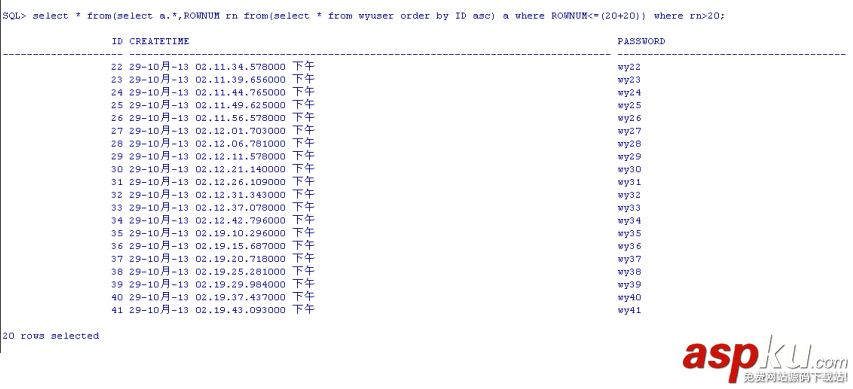 sqlserver,oracle,mysql,分页